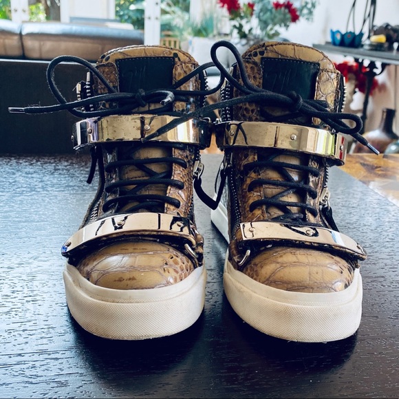 Giuseppe Zanotti London Python Hightop Sneakers - Picture 2 of 10